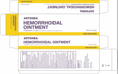 Principal Display And Drug Fact Panel (Hemorrhoidal 2oz Tube Box (astonea))
